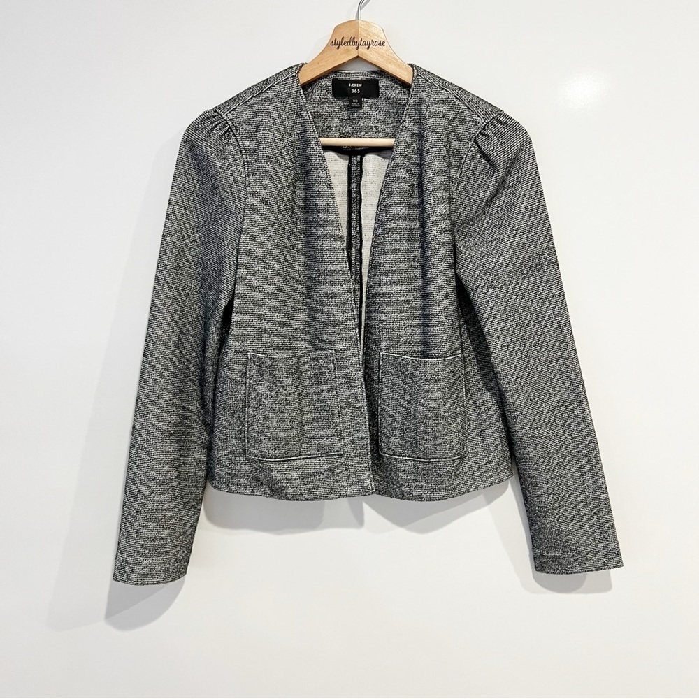 J.CREW 365 open front boucle blazer - Picture 3 of 7